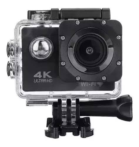 Câmera de Ação 4K Ultra HD WiFi à Prova d'Água, Filmadora Esportiva