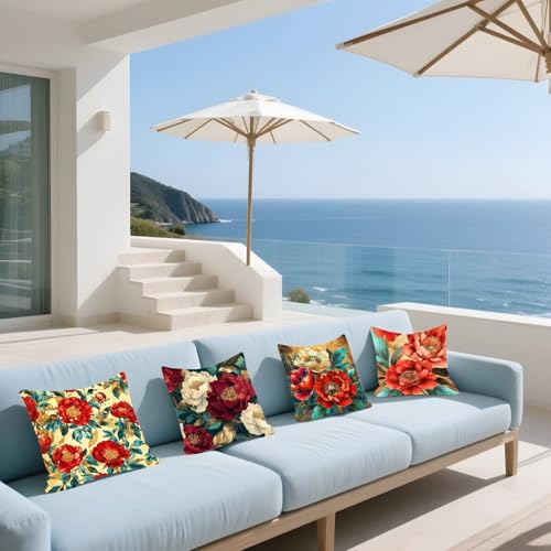Housse coussin 45x45cm imperméable avec fermeture éclair invisible - 3