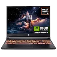 Acer Nitro V16 AI ANV16-42 Gaming Laptop - AMD Ryzen AI 9 365, 32GB, 1TB SSD, NVIDIA GeForce RTX 5070, 16 WUXGA 180Hz, Windows 11, Black