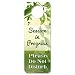 Session in Progress Please Do Not Disturb Plastic Door Knob Hanger Warning Room Sign - Green Leaves and Water