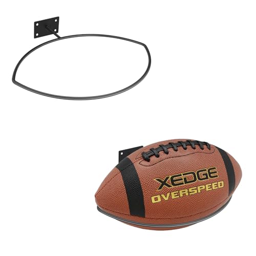 HDYEGIOU 2Pack Basketball Holder Wall Mounted Ball Storage Holder with Metal Base Universal Ball Storage Display Rack for Basketball Football Soccer Volleyball Rugby