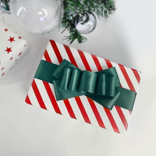 Image of Double Face Teal Satin Ribbon 1-1 /2 inch X 50 Yards Polyester Teal Ribbon for Gift Wrapping Very Suitable for Weddings Party Hair Bow Invitation Decorations and More