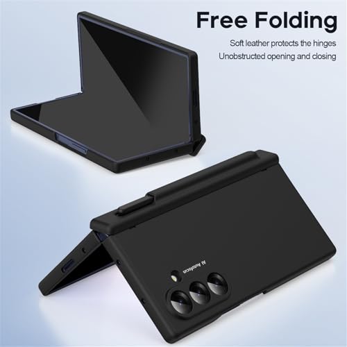 Étui Galaxy Z Fold 7 noir avec porte-stylet et protection d'objectif charnière - 5