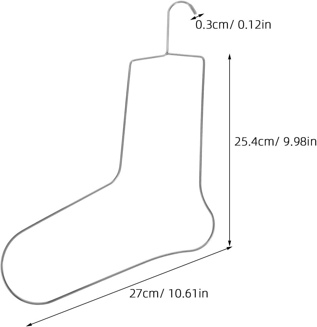 TOMETURE 3Pcs Sock Blockers for Knitting, Stainless Steel Blockers Drying Hanger for Knitting & Crochet, Shaping, Drying, Displaying Socks 10.3 x 10 in