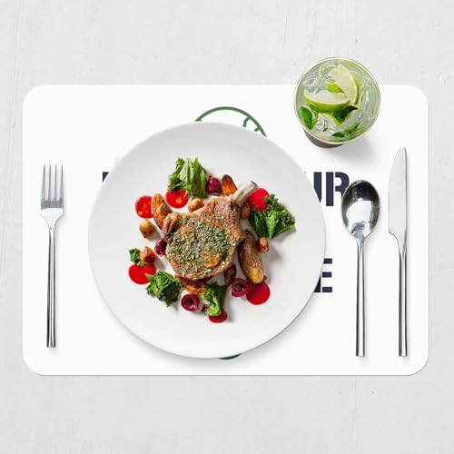 Sets de table en liège blanc armée de terre napperons souples grand format pour repas - 7