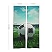 Football Field Soccer Funny Doorway Curtain 2 Panel Insulated Window Door Cover for Patio Kitchen Bedroom