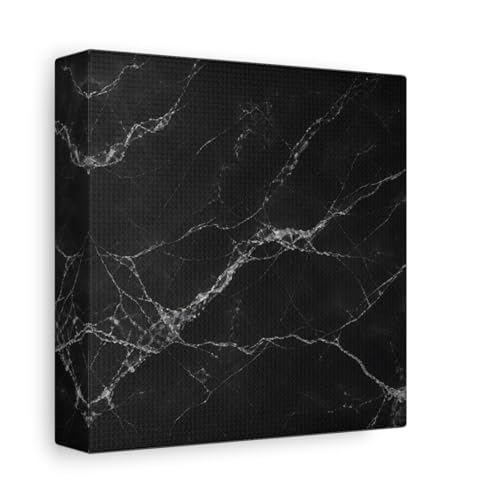 Tableau abstrait effet marbre noir pour sublimer votre meuble d'entrée contemporain