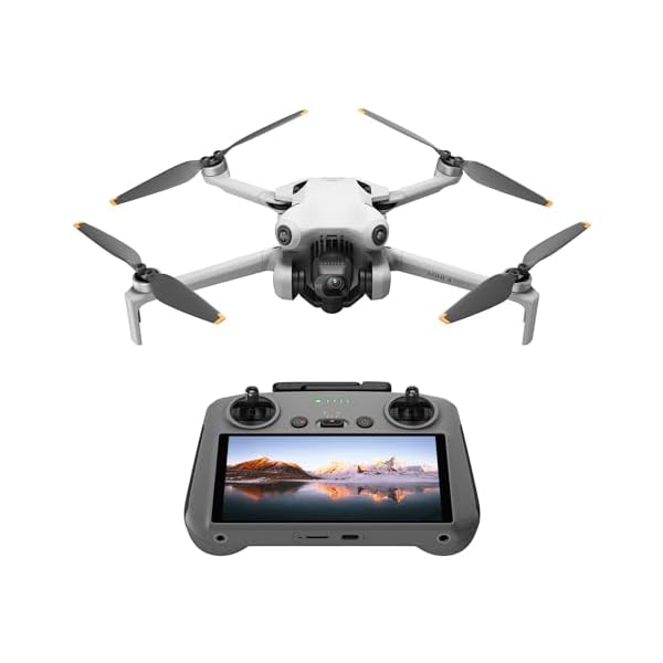 DJI Mini 4 Pro (DJI RC 2), Drones with Camera for Adults 4K, Under 0.549 lbs/249 g, 34 Mins Flight Time, 20 km Max Video Transmission Distance, Omnidirectional Vision Sensing, Mini Drone for Beginners