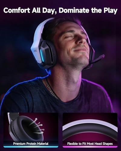 Image of AOC Wired Gaming Headset, Headphones for Xbox Series PS5 PC Switch, White