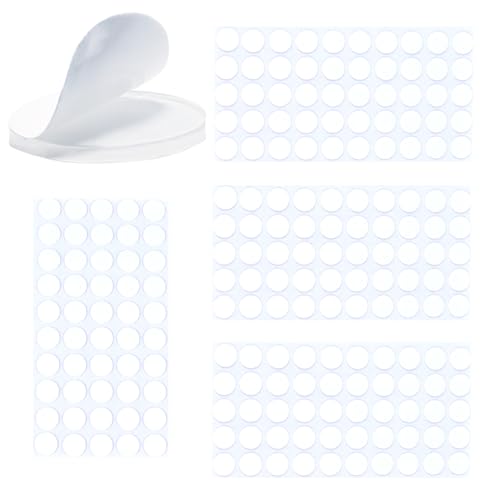 MUTTE 10mm Transparente Doppelseitige Klebepunkte kleinen Klebepunkte Klebepads selbstklebend punkte für Bastelarbeiten Ballon Handarbeiten Klebstoffe Bastelkleber 200Stück