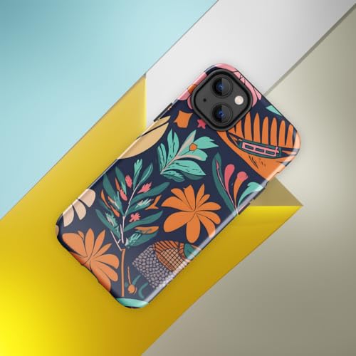 Coque rigide pour iPhone 15 finition Traveler multicolore aux finitions ajustées