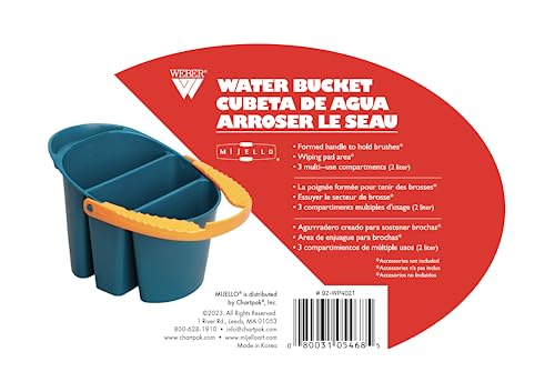 Martin Mijello 2-Liter Water, 3 Compartments, Blue With Orange Handle Bucket #TOP3