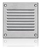 100x100mm Rejilla de Ventilación de Acero Inoxidable con Mosquitera - Rejillas de Ventilación Metálicas