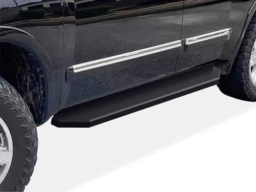 Estribos de aluminio 6 pulg. negros para Nissan Armada miniatura 1