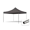 TOOLPORT Folding Party Tent 4 x 4 m   without Side Panels Premium Roof Folding Gazebo Gazebo Black