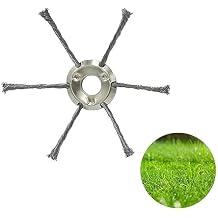 8Inch Unbreakable Wired Trimmer Blade - Rotary Scissors Lawn Trimmer, Weed Wacker Head Replacement Steel Brush Cutter Attachment for Gardening, Lawnmower, Moss Grass, Rust Removal