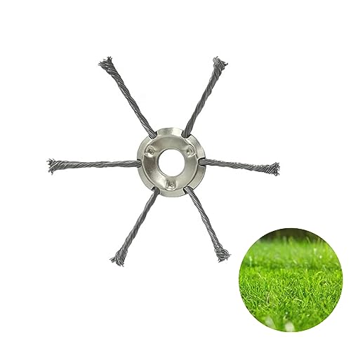 qczoyp 8Inch Unbreakable Wired Trimmer Blade - Rotary Scissors Lawn Trimmer, Weed Wacker Head Replacement Steel Brush Cutter Attachment for Gardening, Lawnmower, Moss Grass, Rust Removal