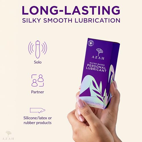 Image of Azah Personal Lubricant [30 ML] | Clinically Tested Intimate Lubricant | Water-Based Aloe Infused Lube for Women & Men | Skin Friendly pH Balanced | Non-Sticky and Stain-Free