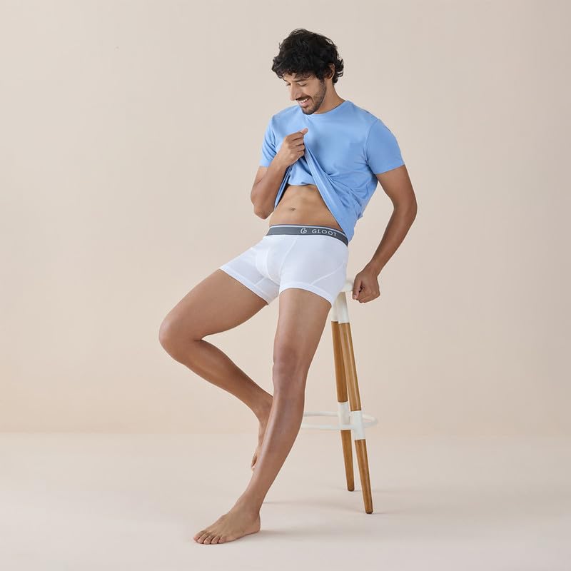 Image of GLOOT Men's Cotton Trunks Striped Briefs