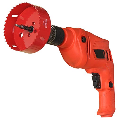 KINJOEK 4 Inch 102 MM Hole Saw Heavy Duty Steel Cornhole Boards Hole Saw Blade Corn Hole Drilling Tool Drill Bit Saw for Cornhole Game, Red - Thumbnail 6