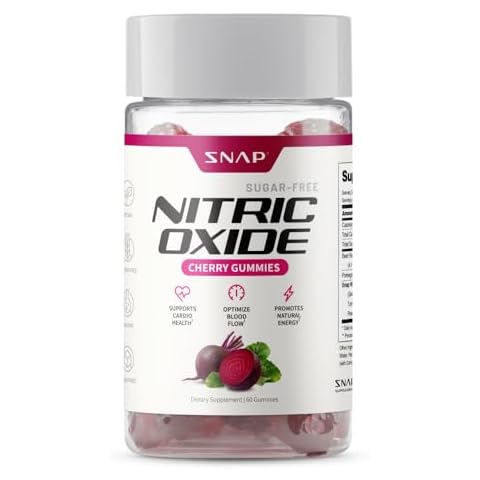 Snap Supplements Nitric Oxide Beet Root Gummies - Support Healthy Blood Circulation, 60 Gummies Cover