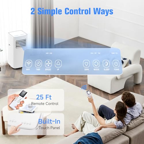 Image of Portable Air Conditioner, 3-in-1 8500 BTU AC Unit with Fan & Dehumidifier - Quiet Cooling for Bedroom, Home Office up to 450 sq.ft, Includes Complete Window Mount Kit