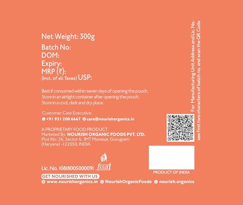 Image of Nourish Organics Honey Crunch Muesli, 300g Pack | Healthy and Nutritious Breakfast Cereals with Whole Nuts | No Refined Sugar | Clean Label