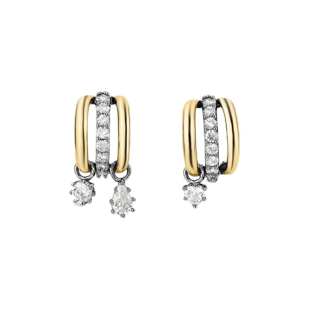 Hoop Earrings for Women Lightweight Stylish Trendy Bali Earrings Set, Latest Western Jewellery for Girls | Chic Crystal Hoops - Gifts for Women & Girls-image-19