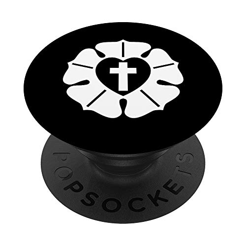 Lutheran Rose - Lutheran Cross PopSockets PopGrip Intercambiable