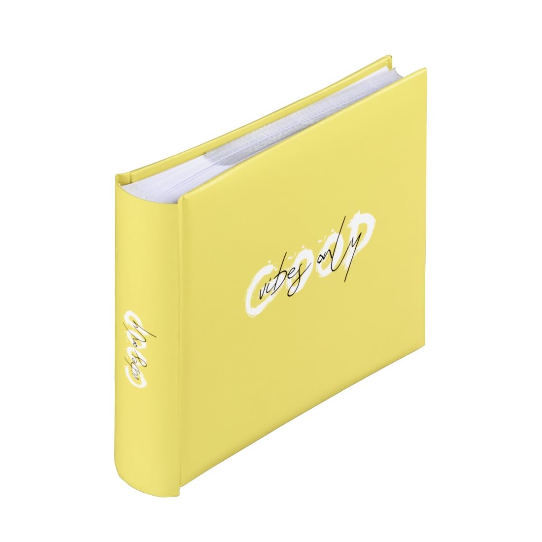 Hama Yellow Photo Album Good Things (Slip-In Album For 200 Photos, Format 10X15 Cm, Memo Fields For Notes And Dates, Picture Album 22.5X22 Cm, White Pages)