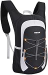 MOSISO Petit sac à dos de randonnée pour femmes hommes, 10L Sacs à dos de camping léger Sac à dos Casual de randonnée avec cordon élastique, noir