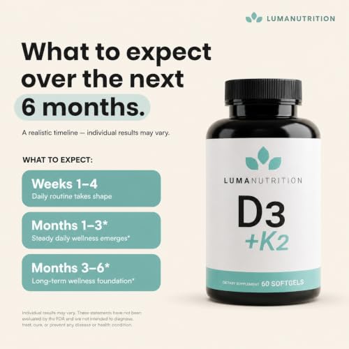 Luma Nutrition Vitamin D3 K2 10,000 IU Softgels