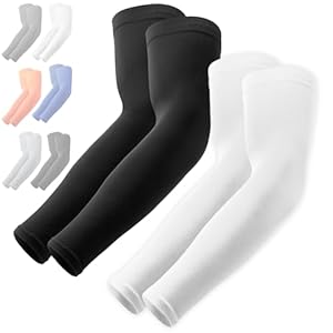 OutdoorEssentials UV Sun Protection Arm Sleeves – Cooling Compression Arm Sleeve – Sports & UV Arm Sleeves for Men & Women