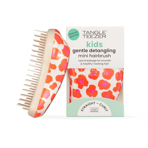 Tangle Teezer Cepillo desenredante original, mini cepillo de pelo seco y húmedo, tamaño de viaje, para niños y todo tipo de cabello, safari naranja