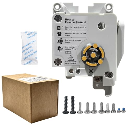 Genuine A1 Bamboo Extruder Unit Replacement with Hardened Steel Gears, Filament Cutter, Extrusion Motor, Eddy Sensor for