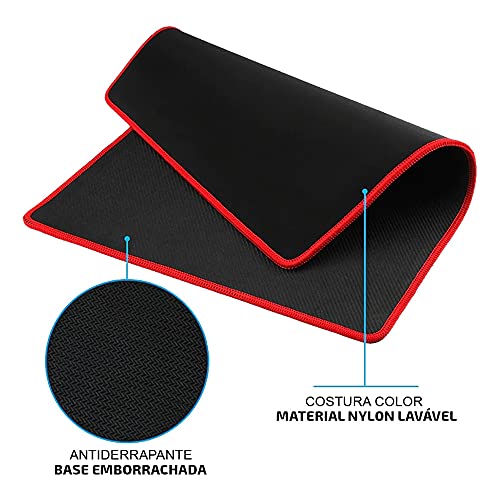 Mousepad Gamer Speed Borda Costurada 70x35cm Preto