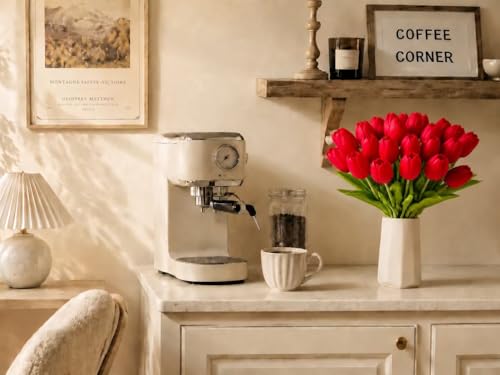 Image of Mandy's 20pcs Artificial Red Tulips