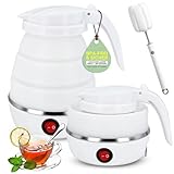 Faltbarer Wasserkocher 600ml Reisewasserkocher Klein Silikon...