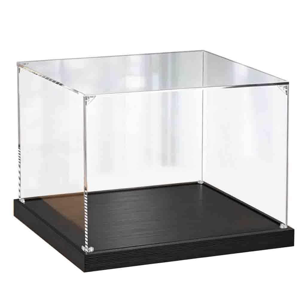 Acrylic Display Case Box for Lego Ideas Typewriter 21327 Building Blocks Model Set, Dust-Proof Transparent Clear Display Box Showcase (The Model NOT Included)(black base)