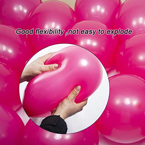 Image of 300 Pack Hot Pink Balloons 12 inch Dark Pink Latex Party Balloon Bulk for Various Party Events Decorations