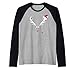 Rentier Rudolph Weihnachts-T-Shirt Geschenkidee rote Nase Raglan