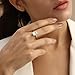 Engagement Rings for Women 14K Gold Plated Rectangle Cubic Zirconia Ring Dainty Gold Promise Ring Wedding Band Rings for Women Trendy Gold Jewelry