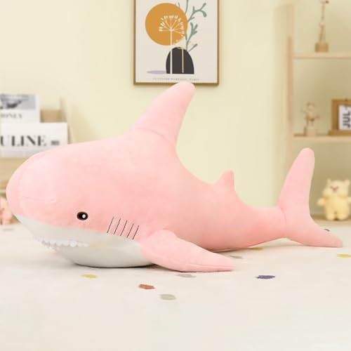 Morismos B09T37295F Pink Shark Plush Toy, 40In Stuffed Animal thumb #5