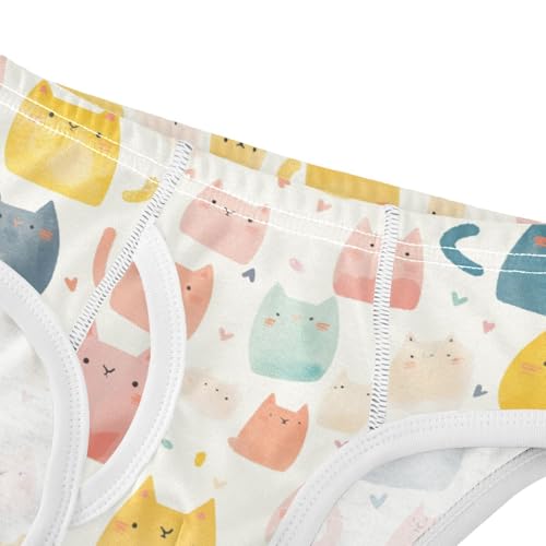 KLL Cute Cat Watercolor Pattern Toddler Boys' Comfort Nighttime Underwear Cute Children Panties4