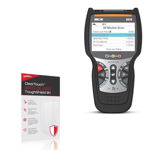 BoxWave Screen Protector Compatible With Innova 5510 OBD2 Scanner (2.8 in) - ClearTouch Anti-Glare ToughShield 9H (2-Pack), Anti-Glare 9H Tough Flexible Film Screen Protector