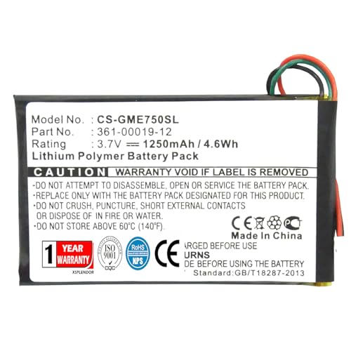 XSPLENDOR XPS Replacement Battery for Edge 605 Edge 705 PN 361-00019-12