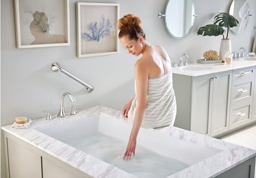 Moen T943 Eva Chrome Two-Handle Deck Mount Roman Tub Faucet Trim Kit thumb #3