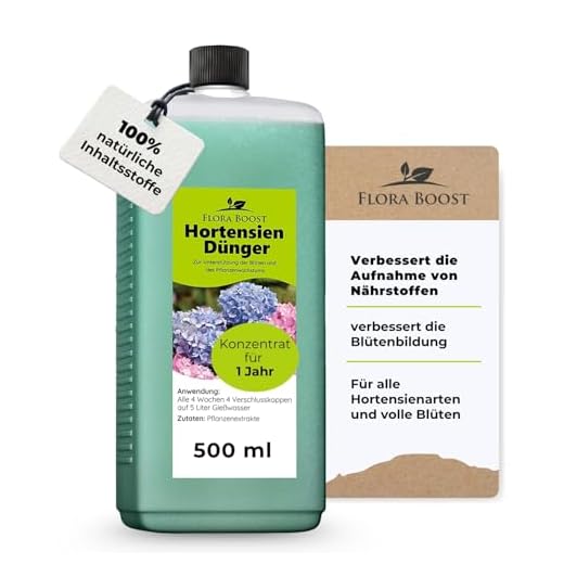 Flora Boost Hortensien Dünger flüssig - Blütendünger Pflanzendünger - Für bis zu 100 Liter Gießwasser (500 ml)