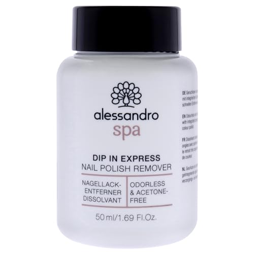 Alessandro Spa Dip In Express - Quitaesmalte de uñas, inodoro y sin acetona, 50 ml, paquete de 1 unidad