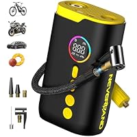 Neverland 150 PSI Portable Tire Inflator with Gauge (Black&Yellow)